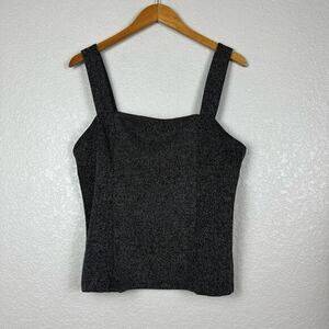 Sunday in Brooklyn‎ Marie Tank Womens XL Marled Gray Tweed Minimalist Academia